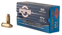 PPU PPH10F Handgun  10mm Auto 170 gr Flat Point Ja