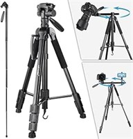 70” Camera Tripod Monopod Horizontal Tripod 3-in-1