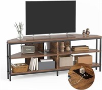 MUTUN 55 inch Corner TV Stand with Power Outlet, C