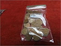 (100)Wheat cents. US Coins.