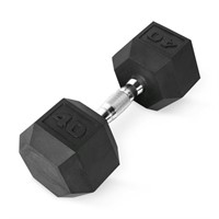 FM9582 40lb Rubber Hex Dumbbell Single