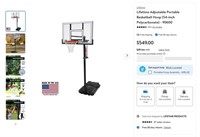 E7685  Lifetime Adjustable Basketball Hoop 54