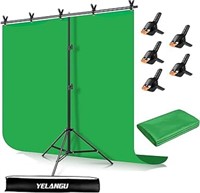 Green Screen Backdrop with Stand kit,YELANGU 6.5X5