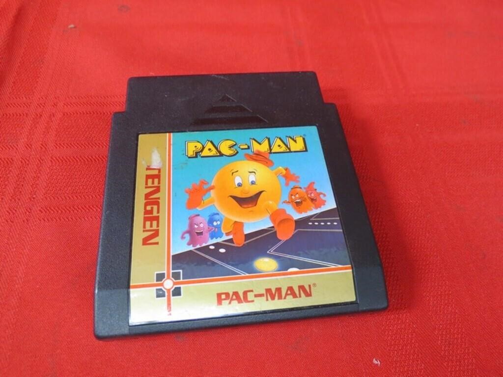 Nintendo Tengen Pac-Man game cartridge.