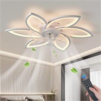 ULN - SCAWAIL Ceiling Fan with Light,66W Dimmable