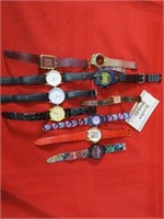 (10)Assorted wristwatches.