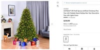 N9117 6ft Prelit Artificial Christmas Pine Tree