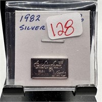 1982 SILVER BULLION INGOT BAR