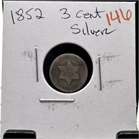 1852 3 CENT SILVER