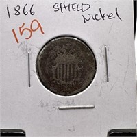 1866 SHIELD NICKEL