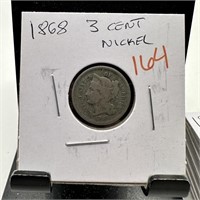 1868 3 CENT NICKEL