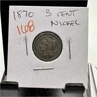 1870 3 CENT NICKEL