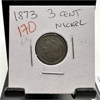 1873 3 CENT NICKEL