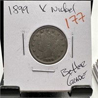 1899 LIBERTY V NICKEL BETTER GRADE