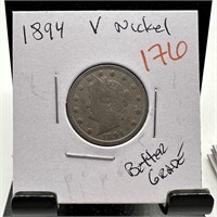 1894 LIBERTY V NICKEL BETTER GRADE