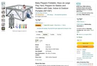 E7638  Foldable Baby Playpen