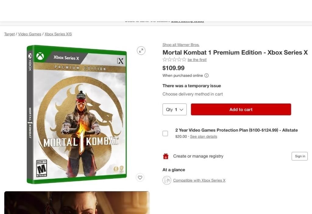 SM3010  Mortal Kombat 1 Premium Edition - Xbox Ser