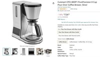 E7055 8 Cup Pour-Over Coffee Brewer Silver