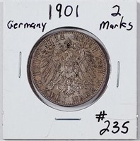 1901  Germany  2 Marks   F