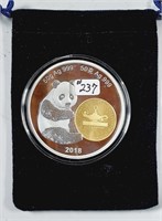 2018  ANA Show Panda  50 g .999 silver