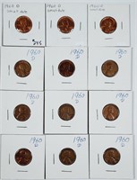 12  1960-D  Lincoln Cents