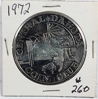 1972  Central Dakota Coin Club Souvenir Dollar