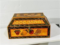 Painted small wood chest