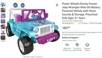 E5918  Disney Frozen Jeep Wrangler 12V Ride-On Toy