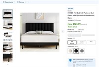 E7869  HAIIDE Full Bed Full Platform Bed Black