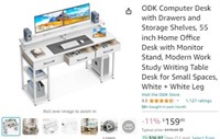 B39 ODK Computer Desk with Drawers and Shelves