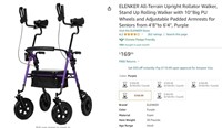 FM8034 ELENKER All-Terrain Upright Rollator Walker