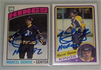 Lot of 2 Marcel Dionne Autographed Hockey cards