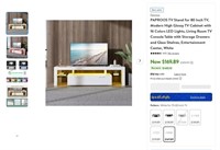 E7021  White TV Stand with LED Lights