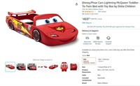 W4506 Disney Cars McQueen Toddler-To-Twin Bed