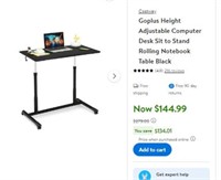 B12 Goplus Height Adjustable Computer Desk