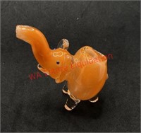Glass pipe orange elephant (living room)