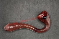 Glass pipe maroon (living room)