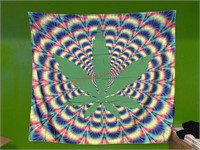 59x51 inches Psychedelic weed leaf tapestry