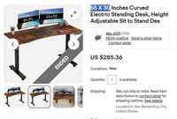 B40 55 X 30 Adjustable Electric Standing Desk