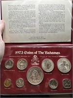 1973 BAHAMIAN COINS FRANKLIN MINT SILVERS  NICE!!!