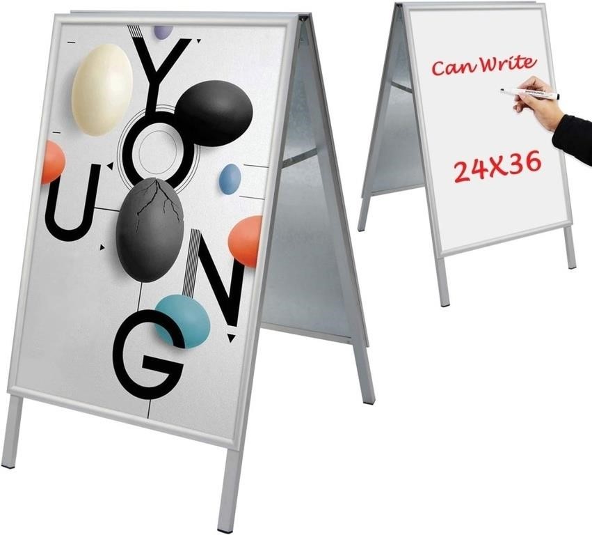 G643  Aluminum A Frame Sign 24x36 Dry Erase