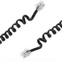 SR426  onn. Telephone Coiled Handset Cord Black