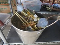 Light Fixtures and Stainless Steel Bucket