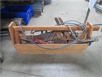 Wooden Tool Box with Contents