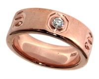 Rose Gold Toned Diamond Eternity Ring
