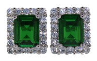 Emerald Cut 5.50 ct Emerald Earrings