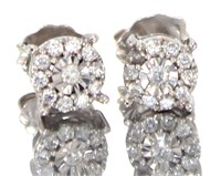 Natural 1/4 ct Brilliant Diamond Stud Earrings