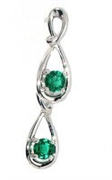 Beautiful Round Emerald Earrings