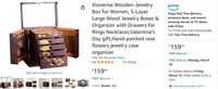 B9010   Xloverise Wooden Jewelry Box  5-Layer Vint