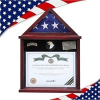 Military Flag Display: Certificate Holder & Frame